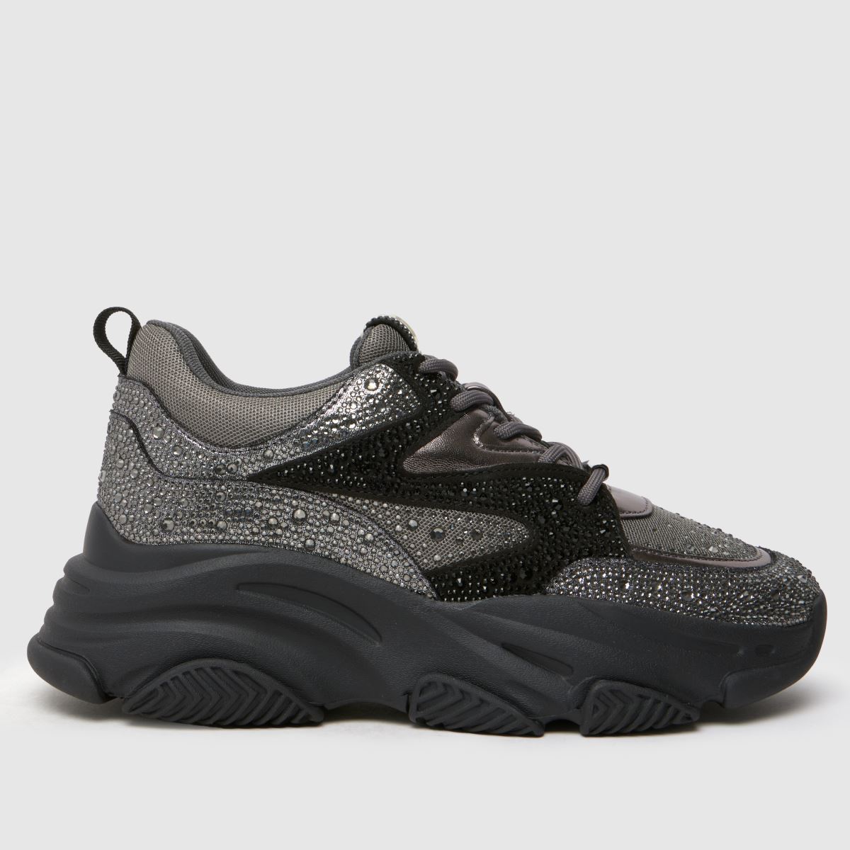 Steve Madden privy trainers in silver multi Steve Madden privy trainers in silver multi