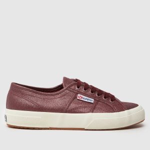 Superga 2750 lamew trainers in burgundy