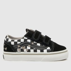 Vans black & silver old skool v Girls Toddler trainers