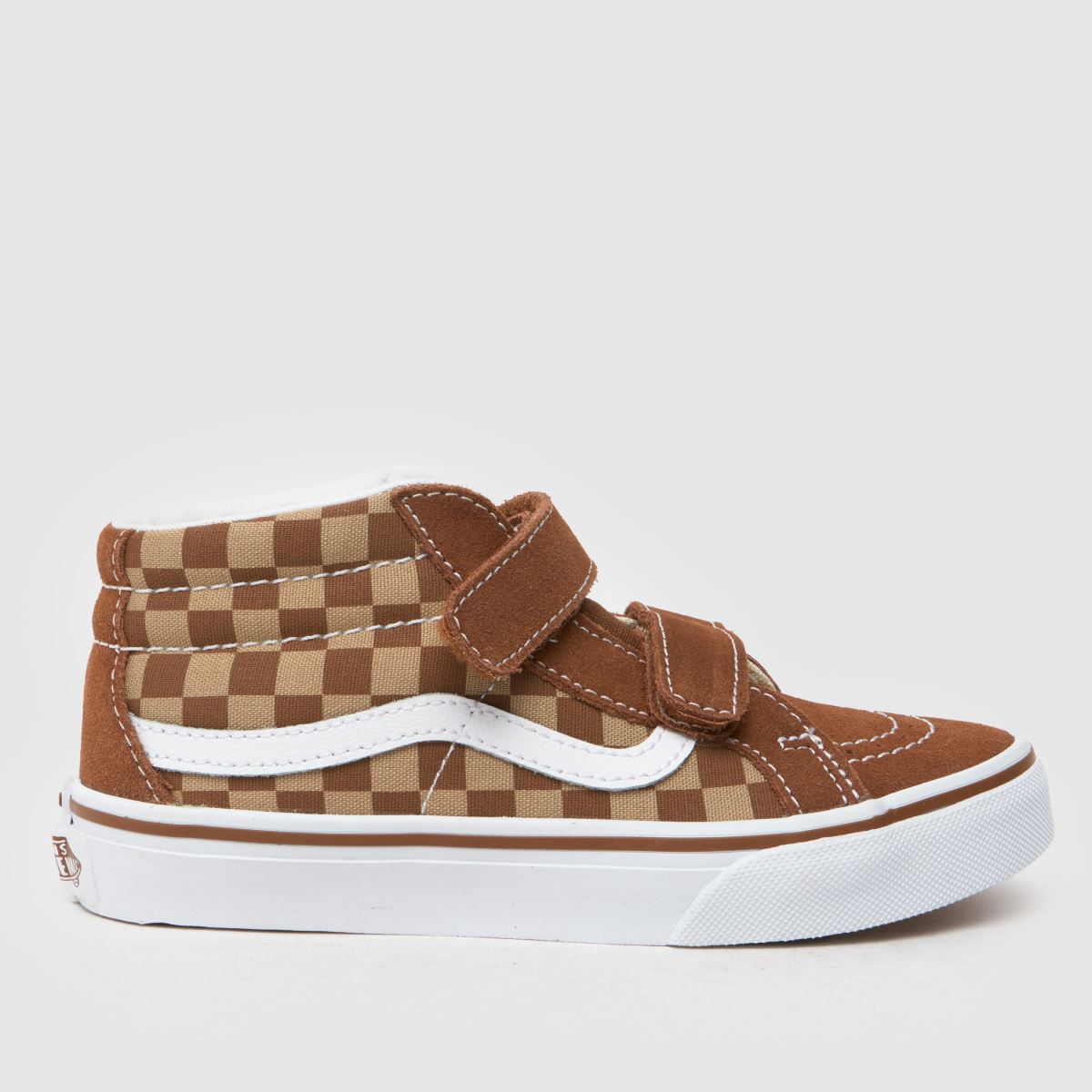 Vans brown multi sk8-mid reissue v Boys Junior trainers