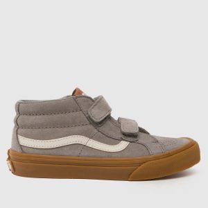 Vans light grey sk8-mid reissue v Boys Junior trainers