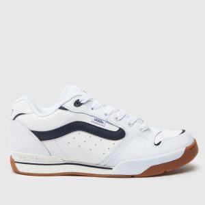 Vans rowley xlt trainers in white & navy