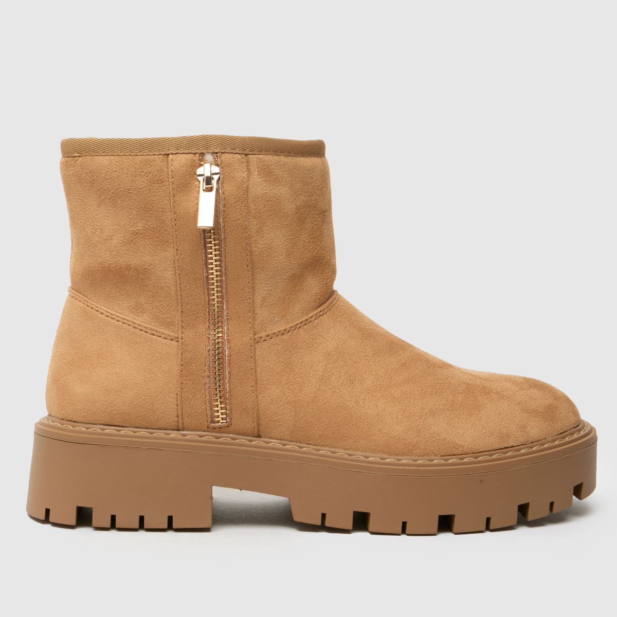 schuh carman faux furline boots in tan