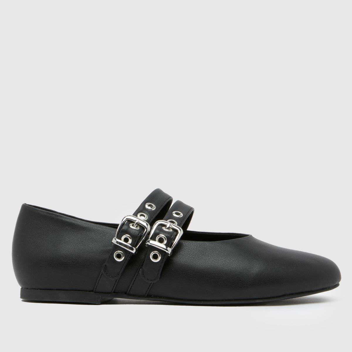 schuh livy toe ballerina flat shoes in black