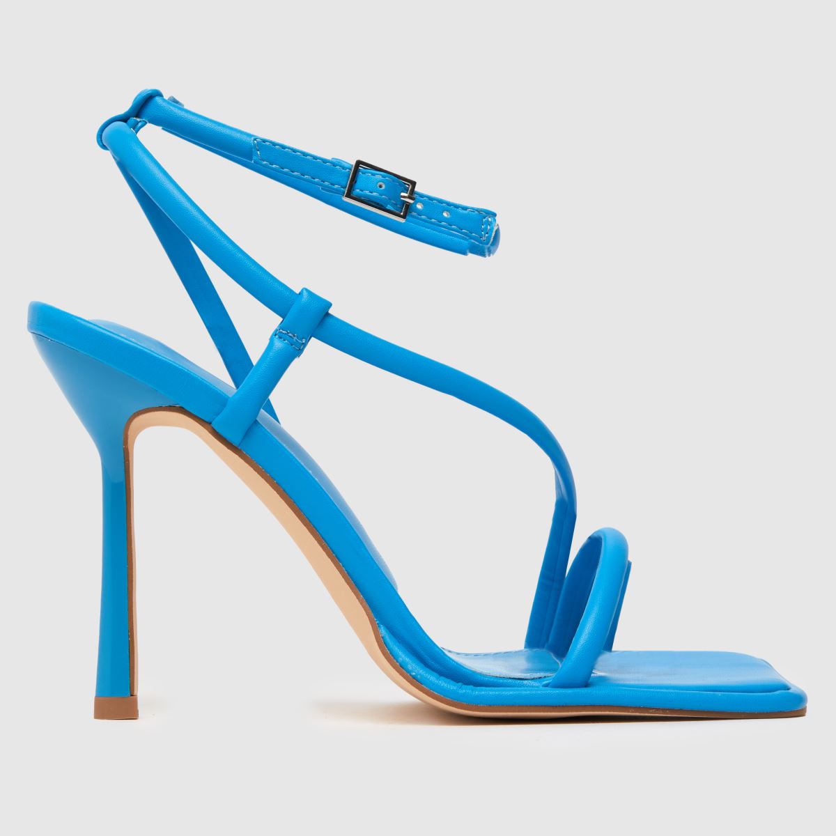 schuh santana strappy high heels in blue