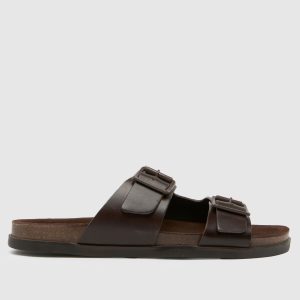 schuh santiago buckle sandals in brown