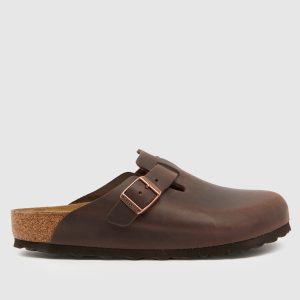 BIRKENSTOCK boston clog sandals in dark brown