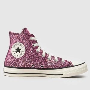 Converse all star hi trainers in pink