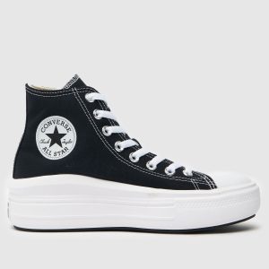 Converse all star move hi trainers in black & white