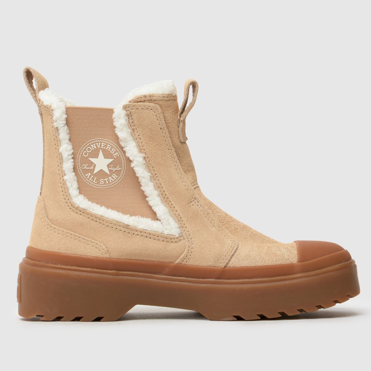 Converse beige all star chelsea lugged Girls Youth trainers