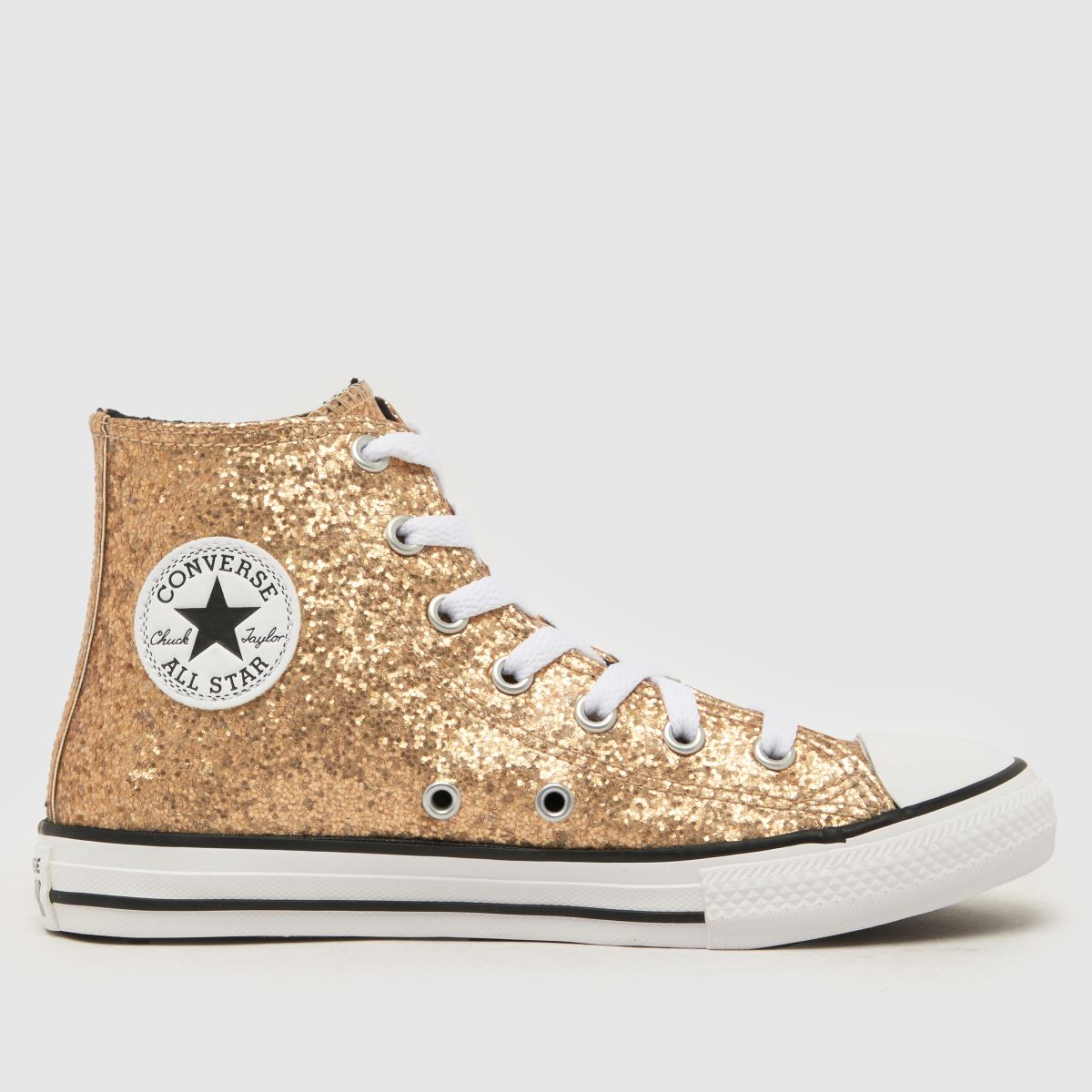 Converse gold all star hi glitter Girls Junior trainers