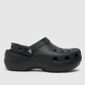 Crocs classic platform clog sandals in black