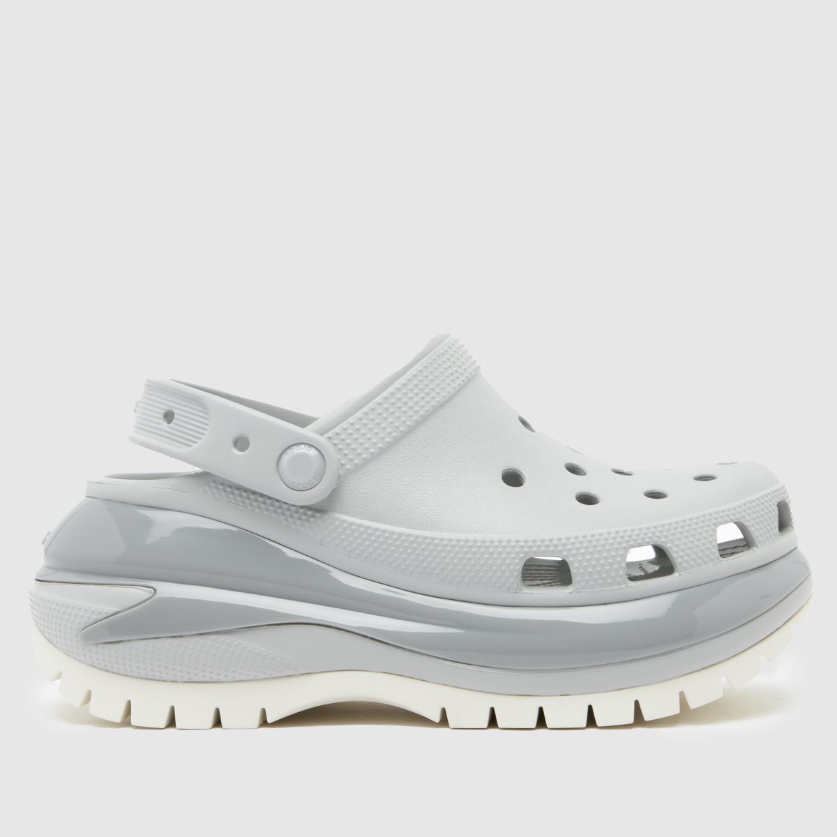 Crocs mega crush clog sandals in light grey