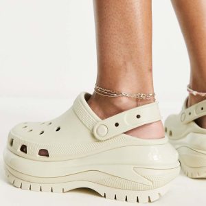 Crocs mega crush clogs in bone-Neutral