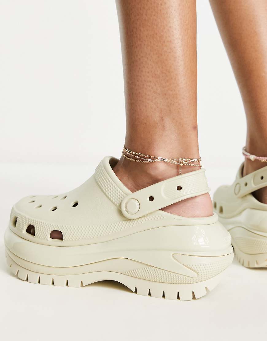 Crocs mega crush clogs in bone-Neutral