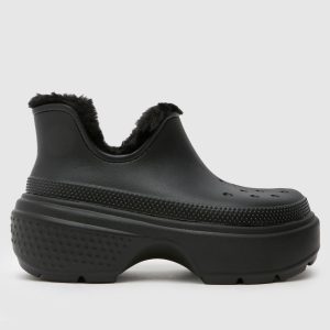 Crocs stomp shorty sandals in black