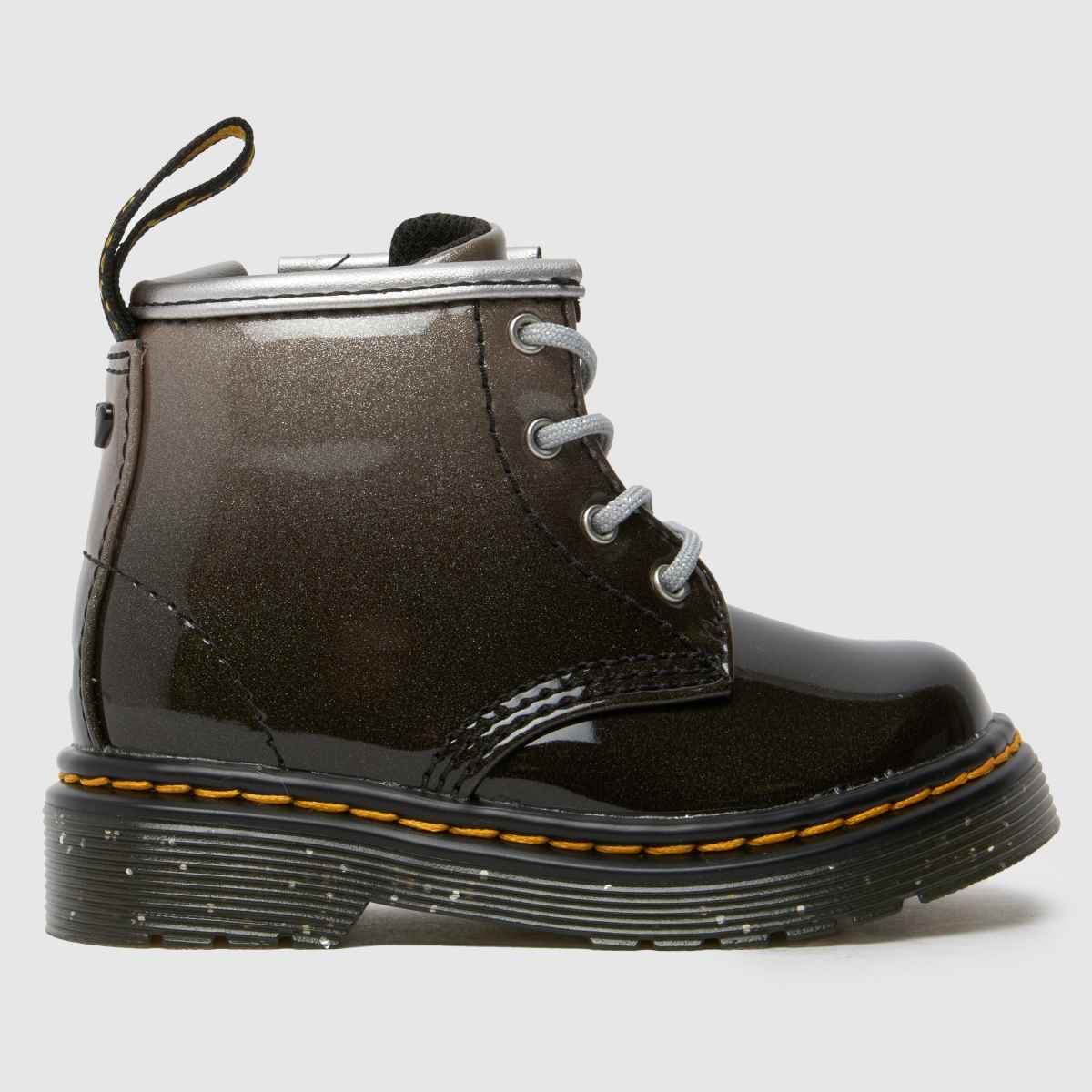 Dr Martens black & silver 1460 glitter Girls Toddler boots