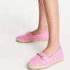 Dune London espadrilles with trim detail in pink canvas