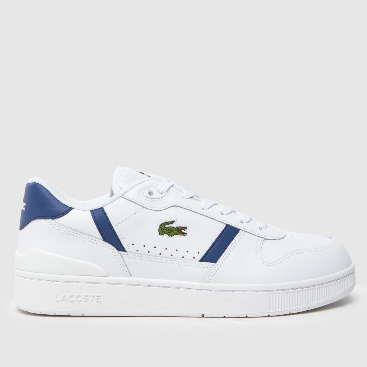 Lacoste t-clip set trainers in white & navy