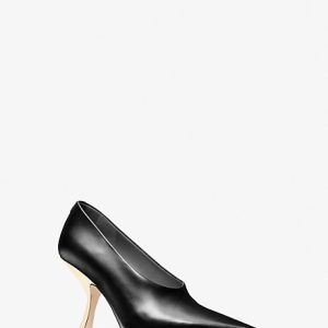 MK Luna Leather Pump - Black - Michael Kors