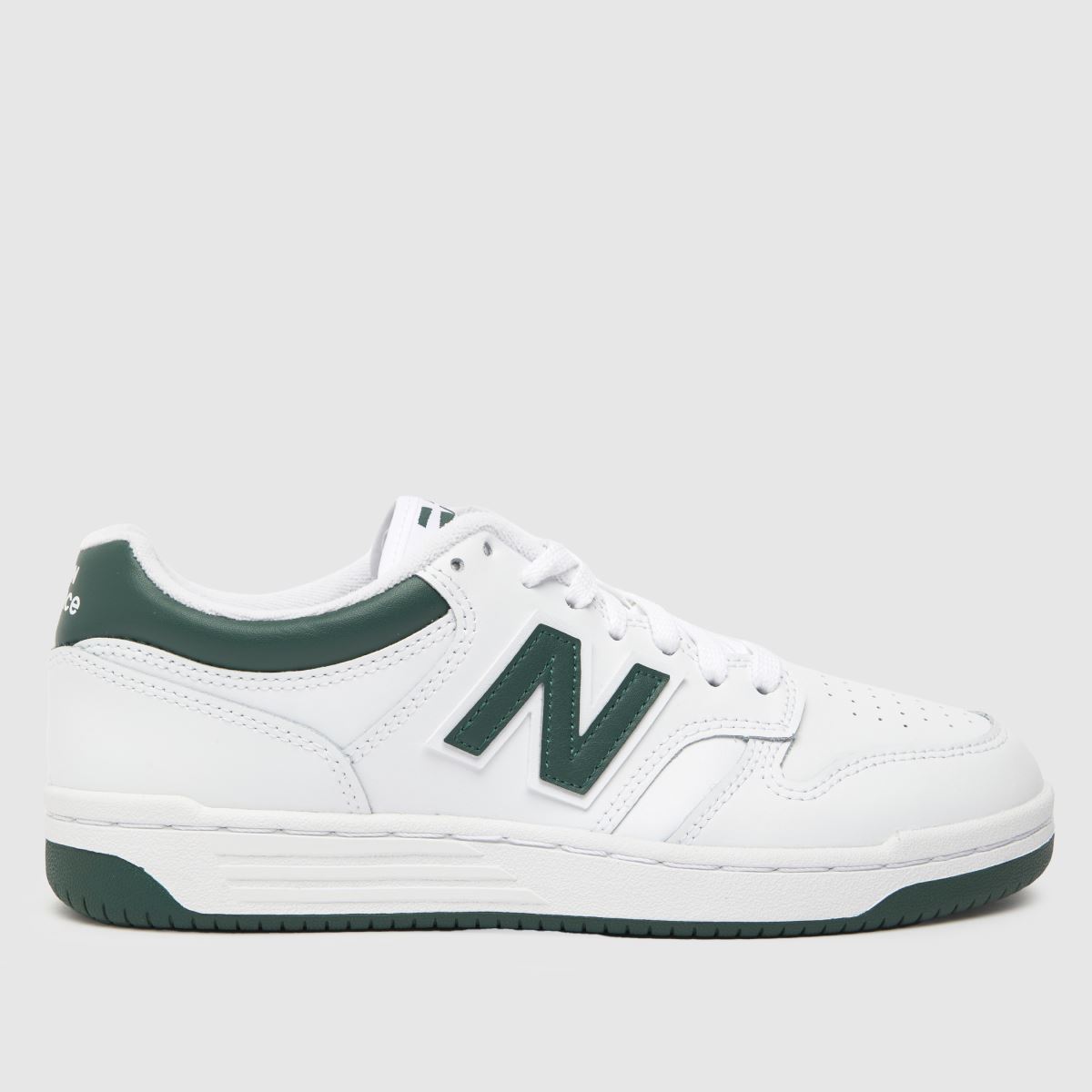 New Balance 480 trainers in white & green