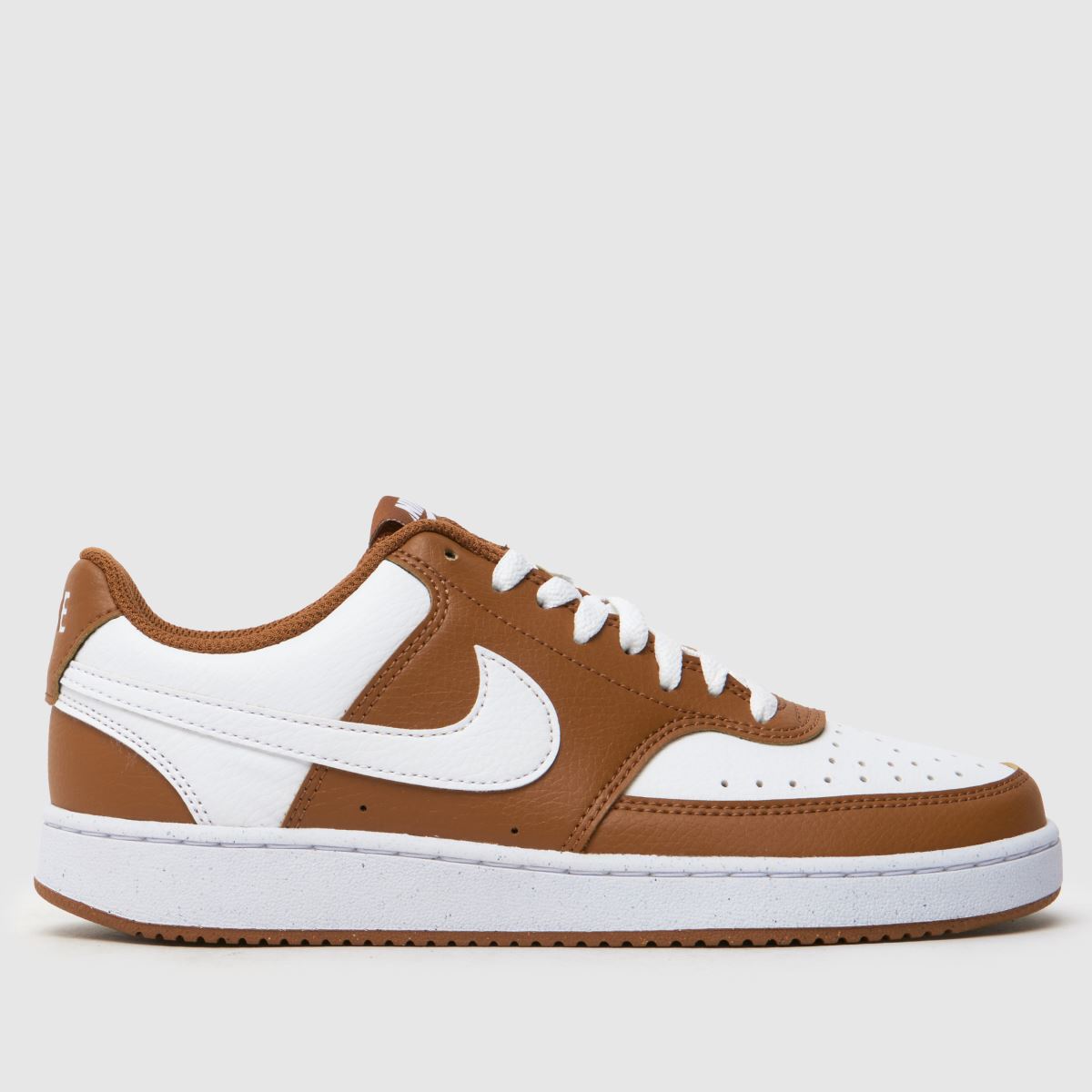 Nike court vision low trainers in white & brown Nike court vision low trainers in white & brown