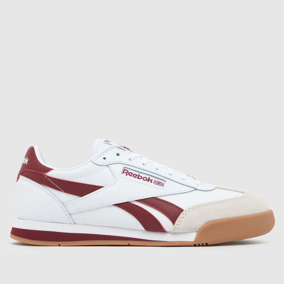 Reebok campio xt trainers in white & red