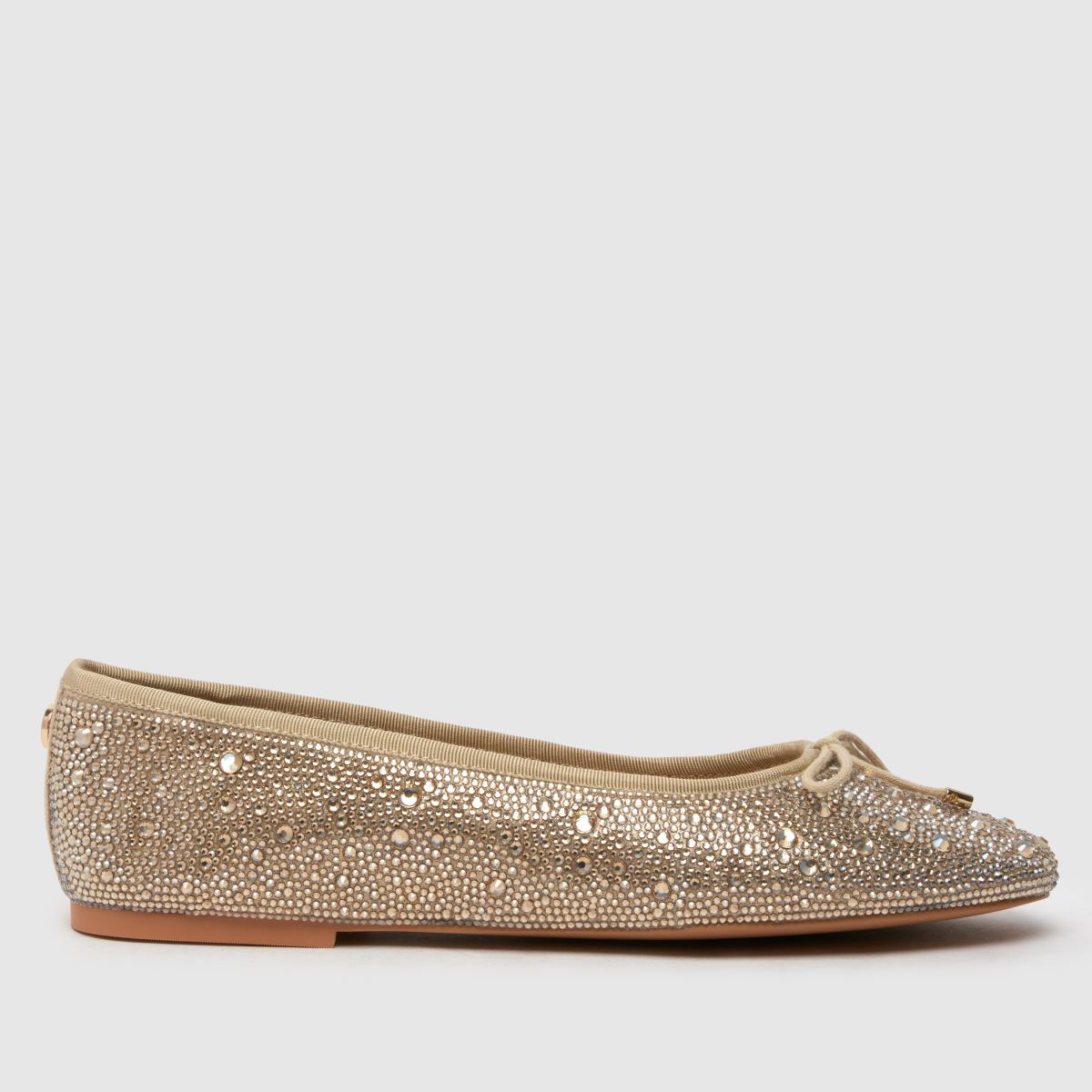 Steve Madden blossoms bling ballerina flat shoes in gold Steve Madden blossoms bling ballerina flat shoes in gold