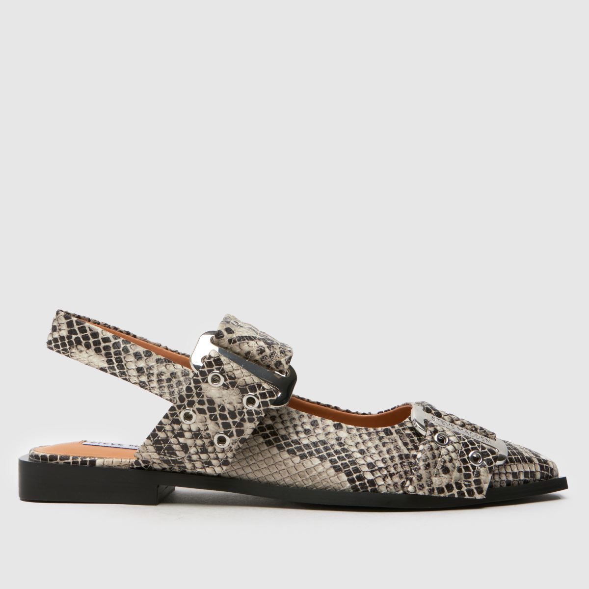 Steve Madden grand ave buckle flat shoes in print
