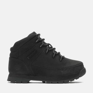 Timberland - Euro Sprint Mid Lace-Up Boot for Junior in Black, Black, Size: 4
