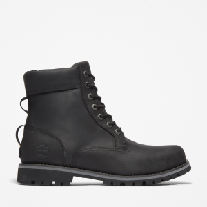 Timberland - Rugged Mid Lace-Up Waterproof Boot for Men in Black, Man, Black, Size: 6