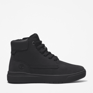 Timberland - Seneca Bay Mid Lace-Up Zip Trainer for Youth in Black, Black, Size: 1