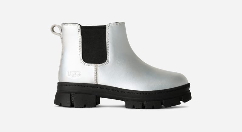 UGG® Ashton Shine Chelsea Boot in Grey, Size 13, Leather UGG® Ashton Shine Chelsea Boot in Grey, Size 13, Leather