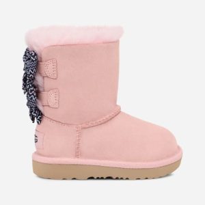 UGG® Bailey Bow Squiggles Boot in Pink, Size 5