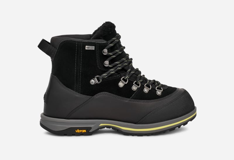 UGG® Brecken Lace Boot in Black, Size 6, Leather UGG® Brecken Lace Boot in Black, Size 6, Leather