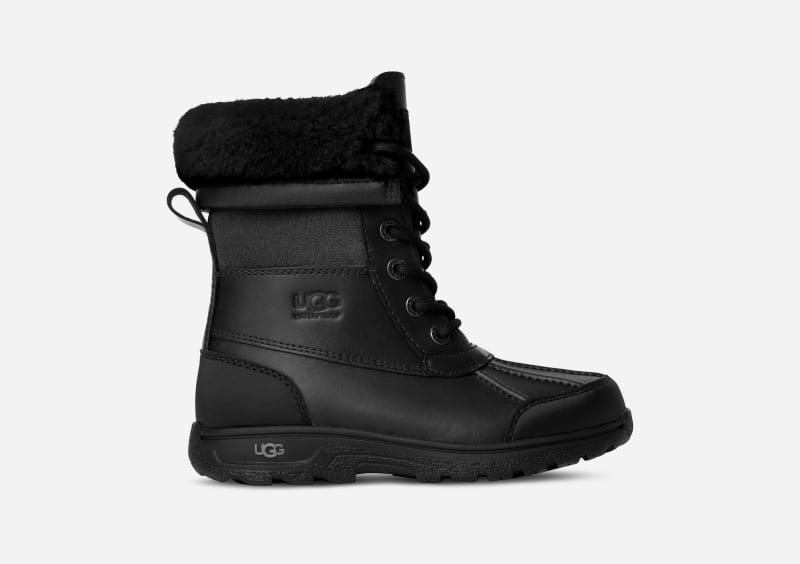 UGG® Butte II Boot for Kids in Black, Size 9, Leather