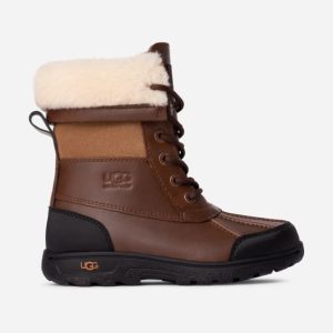 UGG® Butte II Boot for Kids in Brown, Size 13, Leather