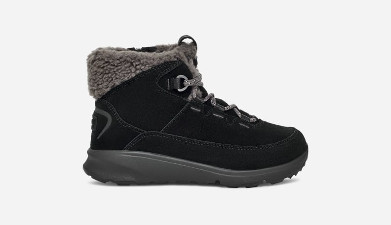 UGG® TerreTrail Cozy Lace Boot in Black, Size 1, Leather UGG® TerreTrail Cozy Lace Boot in Black, Size 1, Leather