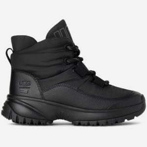 UGG® Yose Puffer Lace Boot in Black, Size 3