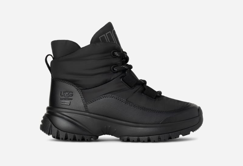 UGG® Yose Puffer Lace Boot in Black, Size 3 UGG® Yose Puffer Lace Boot in Black, Size 3