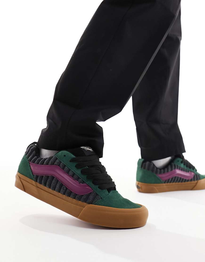 Vans Corduroy Multi coloured Knu Skool Chunky trainer with gum sole-Grey