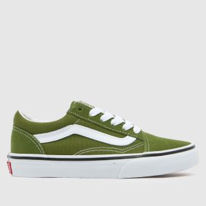 Vans dark green old skool Boys Junior trainers