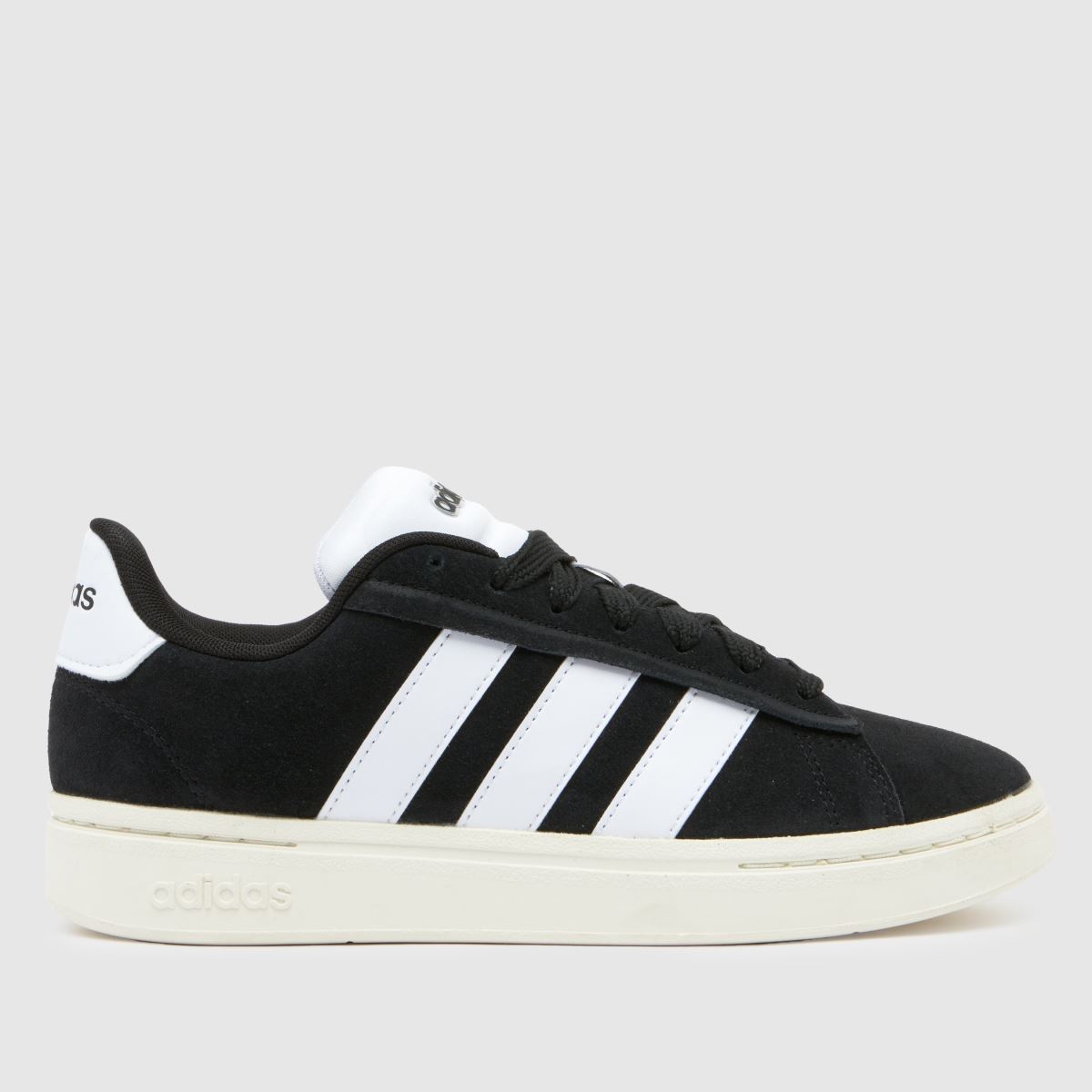 adidas grand court alpha trainers in black & white