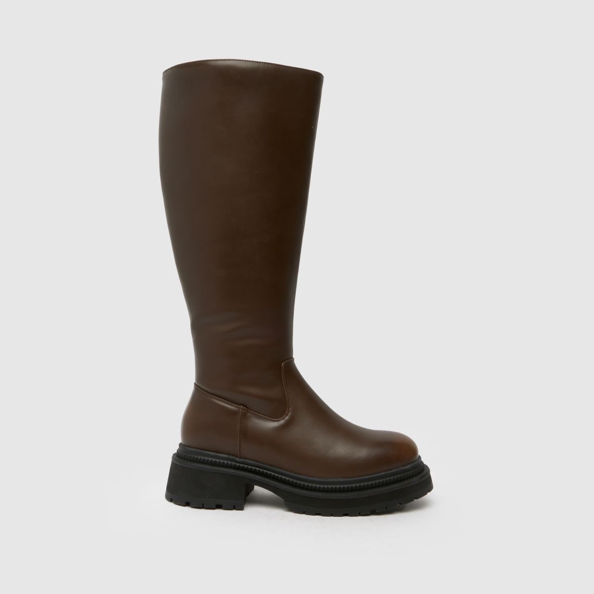 schuh Wide Fit delma pull on boots in brown