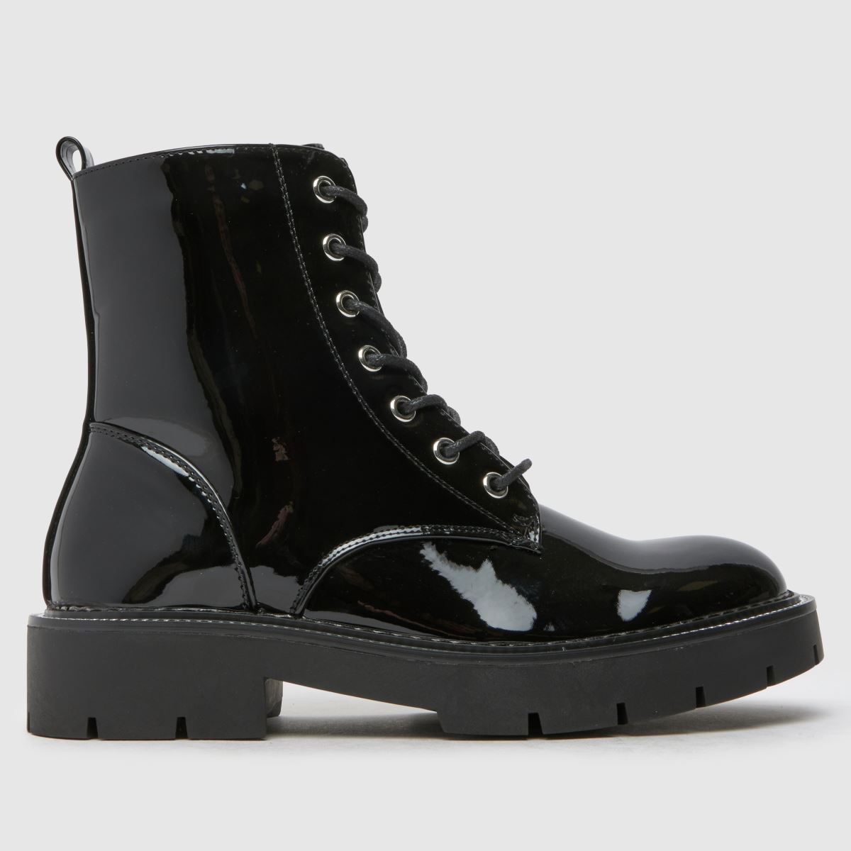 schuh birdy hardwear lace up boots in black