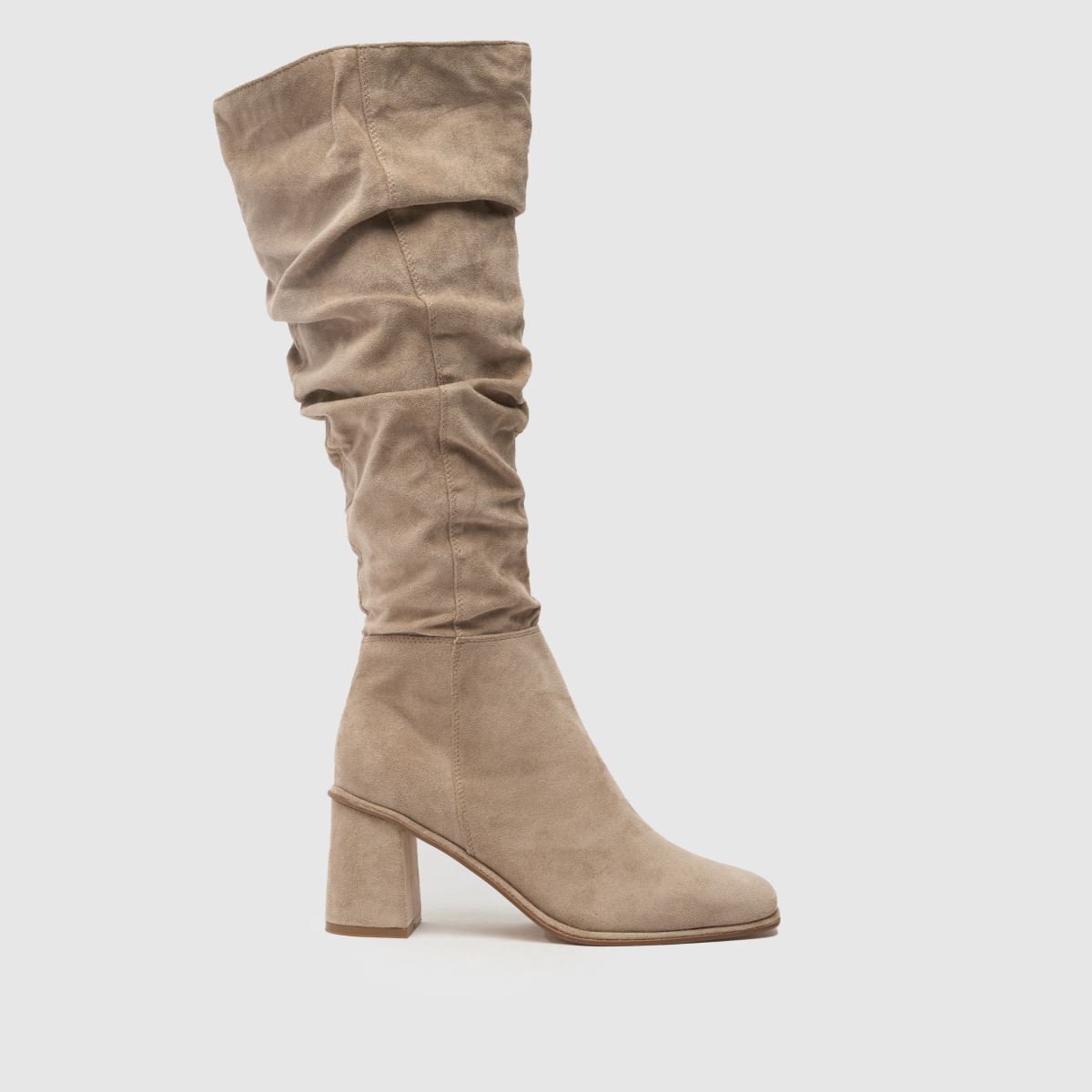 schuh daria knee high boots in taupe