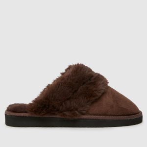 schuh hadley mule slippers in brown