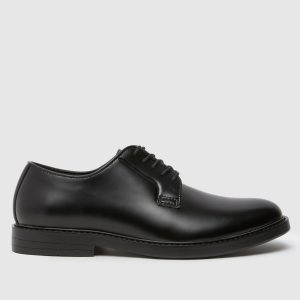 schuh monte leather lace up boots in black