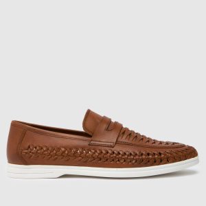 schuh rees woven loafer shoes in brown