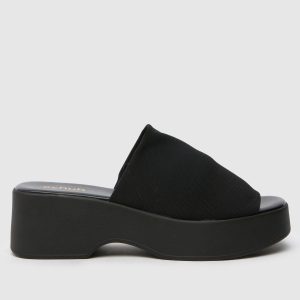schuh talma wedge mule sandals in black